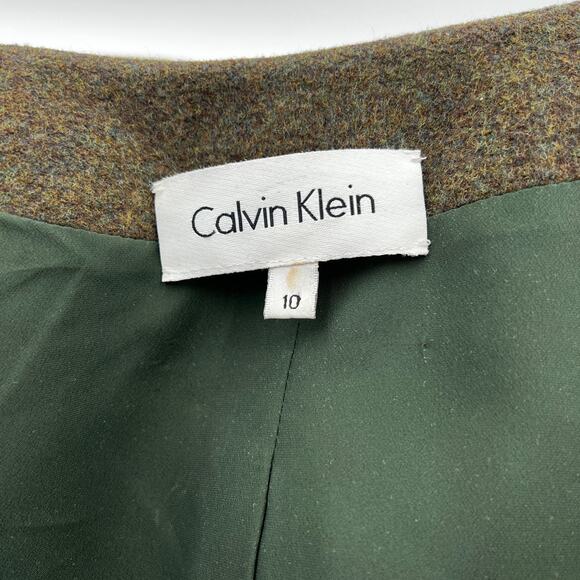 Calvin Klein Wool Blazer Green Preppy Corpcore - Picture 3 of 7